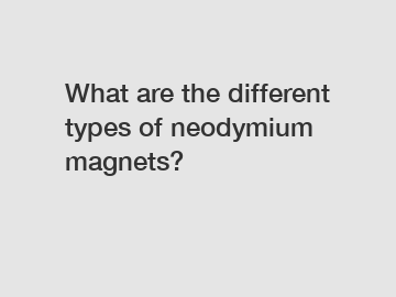 What are the different types of neodymium magnets?