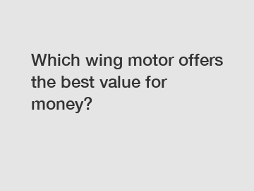 Which wing motor offers the best value for money?