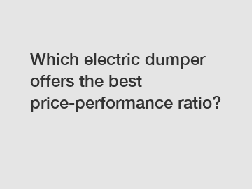 Which electric dumper offers the best price-performance ratio?