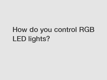 How do you control RGB LED lights?