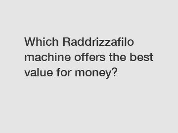 Which Raddrizzafilo machine offers the best value for money?