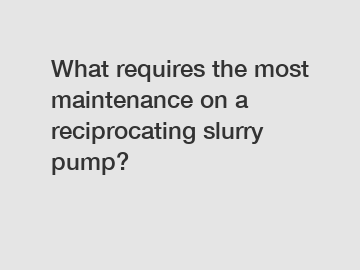 What requires the most maintenance on a reciprocating slurry pump?