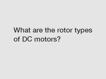 What are the rotor types of DC motors?