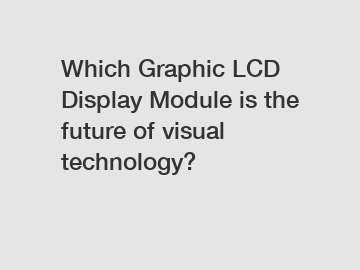 Which Graphic LCD Display Module is the future of visual technology?