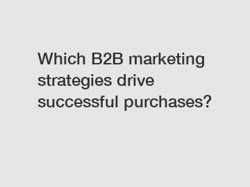 Which B2B marketing strategies drive successful purchases?