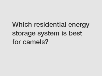 Which residential energy storage system is best for camels?