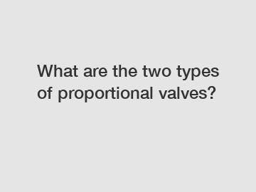 What are the two types of proportional valves?