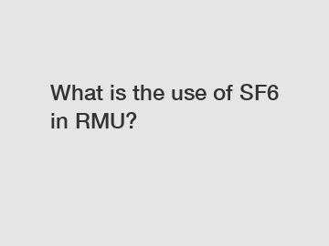 What is the use of SF6 in RMU?
