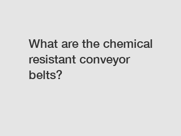 What are the chemical resistant conveyor belts?