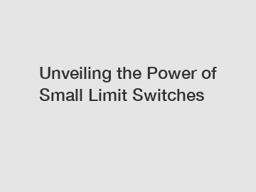 Unveiling the Power of Small Limit Switches