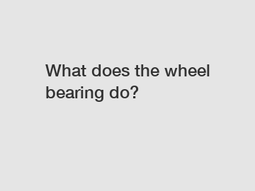 What does the wheel bearing do?