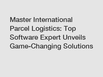 Master International Parcel Logistics: Top Software Expert Unveils Game-Changing Solutions