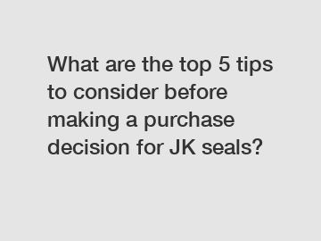 What are the top 5 tips to consider before making a purchase decision for JK seals?