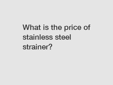 What is the price of stainless steel strainer?