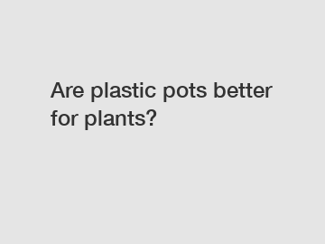 Are plastic pots better for plants?