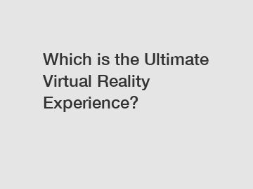 Which is the Ultimate Virtual Reality Experience?