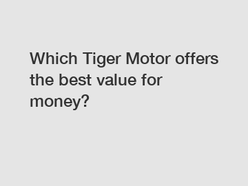 Which Tiger Motor offers the best value for money?