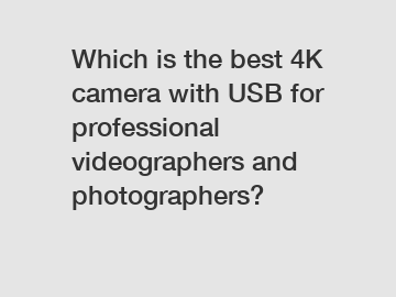 Which is the best 4K camera with USB for professional videographers and photographers?