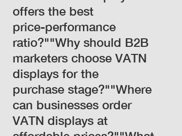 Which VATN display offers the best price-performance ratio?