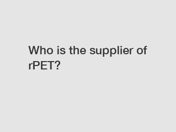 Who is the supplier of rPET?