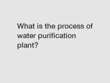 What is the process of water purification plant?