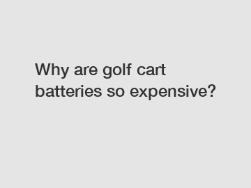 Why are golf cart batteries so expensive?