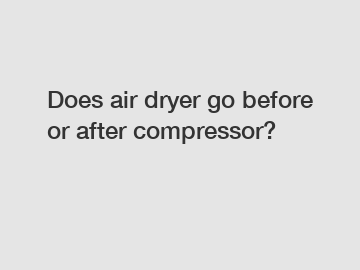 Does air dryer go before or after compressor?