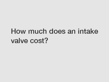 How much does an intake valve cost?