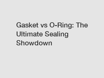 Gasket vs O-Ring: The Ultimate Sealing Showdown