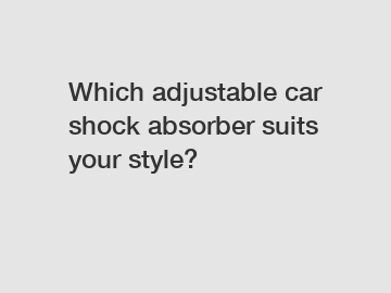 Which adjustable car shock absorber suits your style?