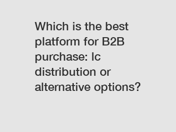 Which is the best platform for B2B purchase: lc distribution or alternative options?