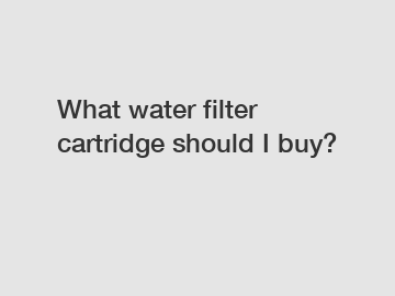 What water filter cartridge should I buy?