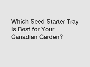 Which Seed Starter Tray Is Best for Your Canadian Garden?