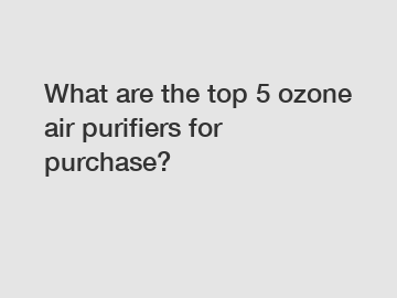 What are the top 5 ozone air purifiers for purchase?