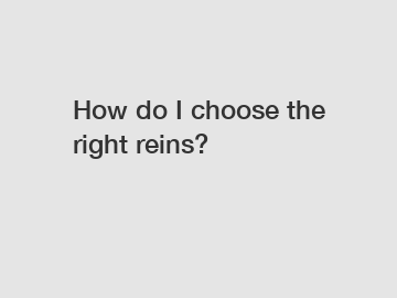 How do I choose the right reins?