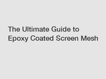 The Ultimate Guide to Epoxy Coated Screen Mesh