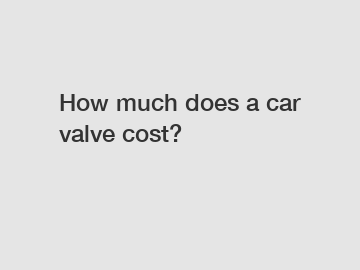 How much does a car valve cost?