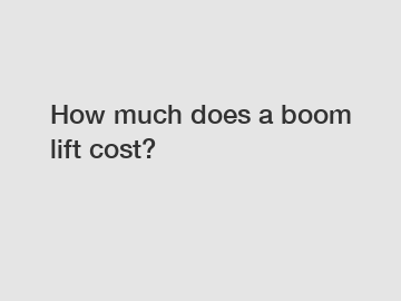 How much does a boom lift cost?