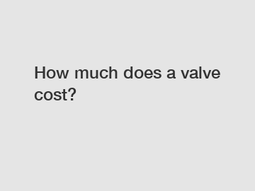 How much does a valve cost?