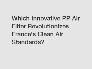 Which Innovative PP Air Filter Revolutionizes France's Clean Air Standards?