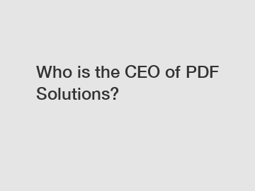 Who is the CEO of PDF Solutions?