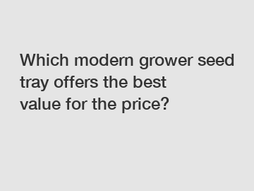 Which modern grower seed tray offers the best value for the price?