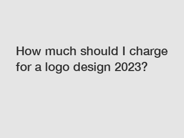 How much should I charge for a logo design 2023?