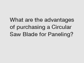 What are the advantages of purchasing a Circular Saw Blade for Paneling?