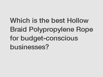 Which is the best Hollow Braid Polypropylene Rope for budget-conscious businesses?