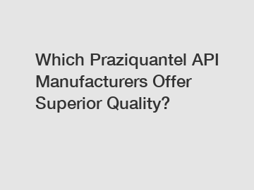 Which Praziquantel API Manufacturers Offer Superior Quality?