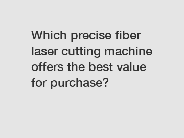 Which precise fiber laser cutting machine offers the best value for purchase?