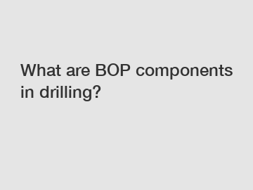 What are BOP components in drilling?