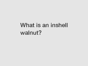 What is an inshell walnut?