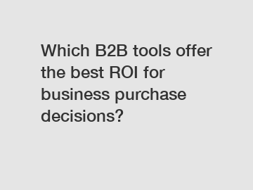 Which B2B tools offer the best ROI for business purchase decisions?